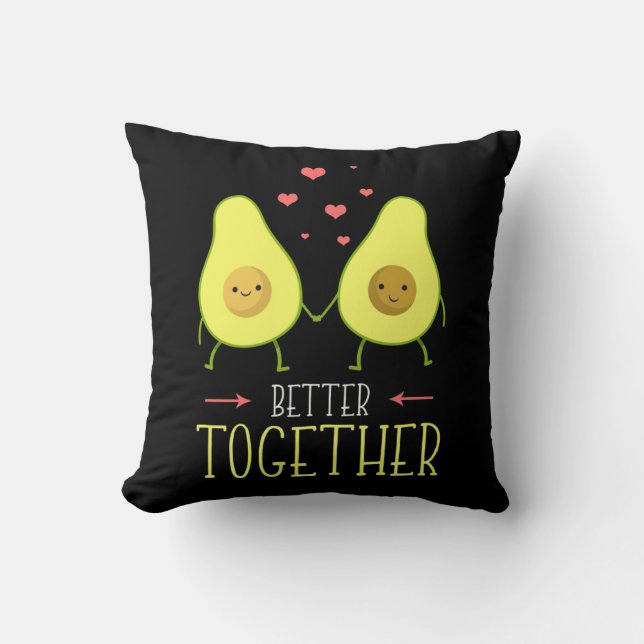 Avocado Better Together Kissen (Vorderseite)