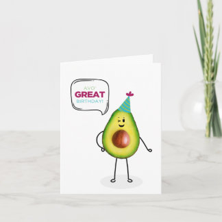 Avocado Birthday Card Karte