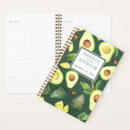 Avocado Blüten | Dunkelgrünes rustikales Fruchtmus Planer