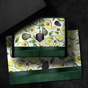 Avocado Blüten   Dunkelgrünes rustikales Fruchtmus Seidenpapier
