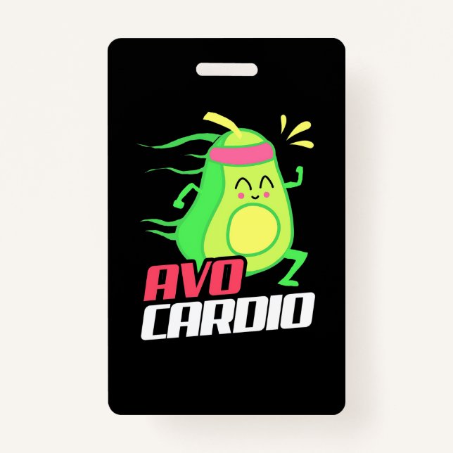 Avocado Cardio Übung Ausweis (Vorderseite)
