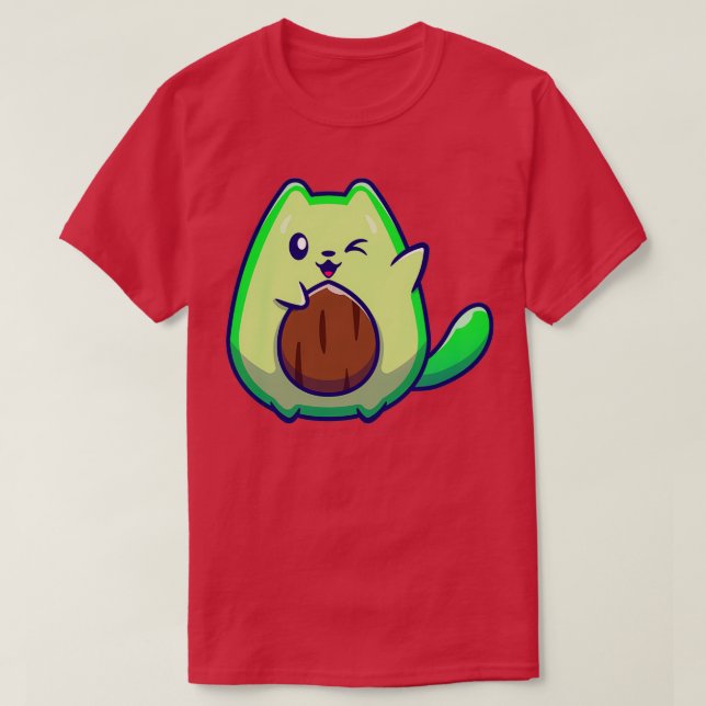 Avocado Cat T-Shirt (Design vorne)