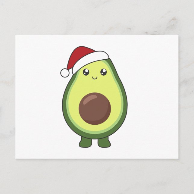 Avocado Christmas Lights Funny Avocados Postkarte (Vorderseite)