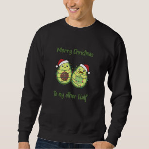 Avocado Christmas Lights Funny Avocados Sweatshirt