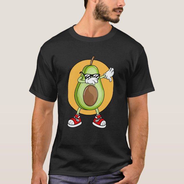 Avocado Dabbing Cool with Sunglasses Fruit  1 T-Shirt (Vorderseite)