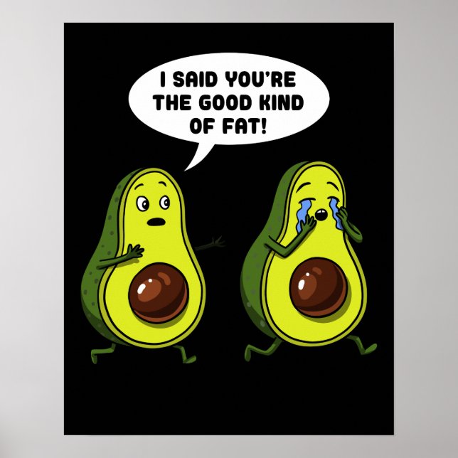 Avocado der gute feine Vegane Witz Poster (Vorne)