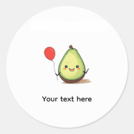 Avocado-Design, Avocado-Thema Runder Aufkleber