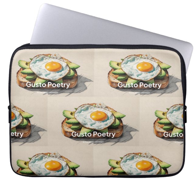 Avocado & Egg Toast Gusto Poesie Laptopschutzhülle (Vorderseite)