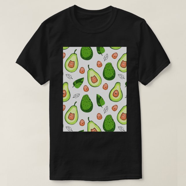 Avocado Exotic Style Blätter T-Shirt (Design vorne)