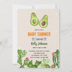 Avocado-Fiesta-Shower Gender Reveal-Einladung Einladung