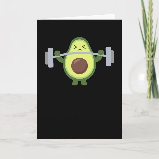 Avocado Fitness Huntel Funny Avocados Karte (Vorderseite)