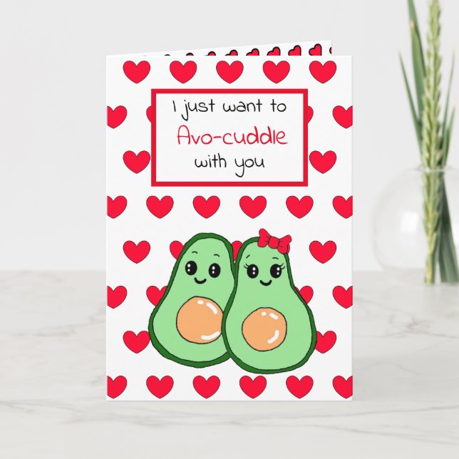 Avocado Food Pub, Niedlich Happy Anniversary Card Karte (Vorderseite)