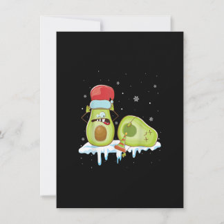 Avocado Frohe Weihnachten Vegane Pajama Weihnachts Einladung