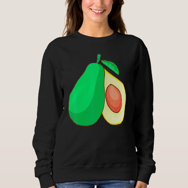Avocado-Frucht Essen Vegan Vegetarisch Sweatshirt (Vorderseite)