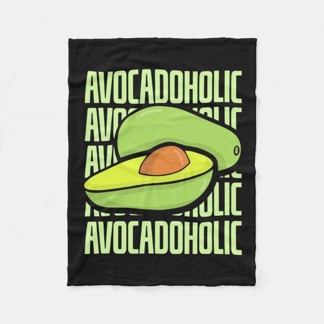 Avocado Frucht Food Fleecedecke (Vorderseite)