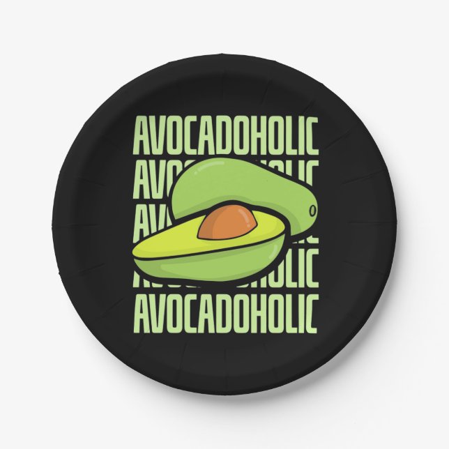Avocado Frucht Food Pappteller (Vorderseite)