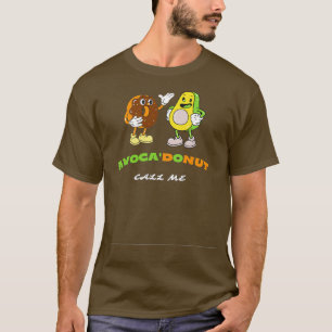 avocado frucht mit donut avocado pistolen und donu T-Shirt
