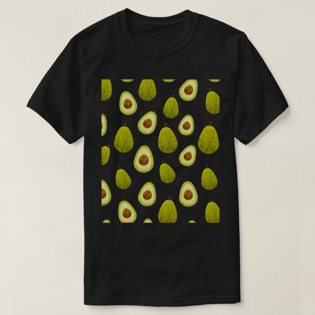 Avocado Frucht Muster 2 T-Shirt (Design vorne)
