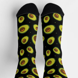 Avocado Fruit Gemustert Socken