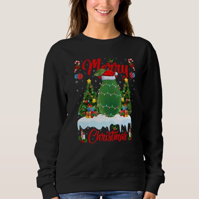 Avocado Fruit Lights Xmas Tree Santa Avocado Chris Sweatshirt (Vorderseite)