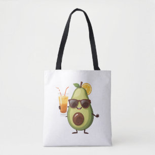 Avocado Fun fröhlicher Urlaub Tropische Getränke O Tasche