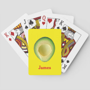 Avocado-gelbes Rot 4James (Name) Spielkarten