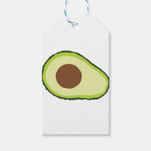 Avocado Geschenkanhänger (Vorderseite)