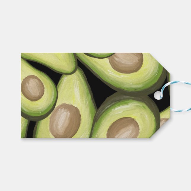 "Avocado" Geschenkanhänger (Vorderseite (Horizontal))