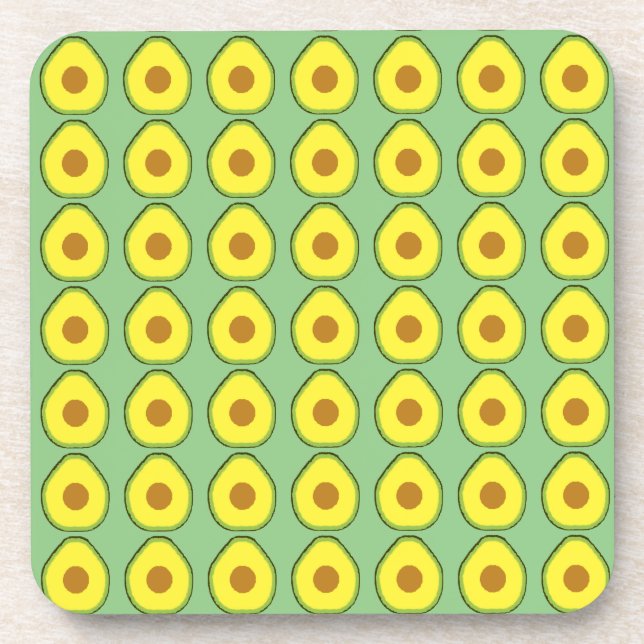 Avocado Getränkeuntersetzer (Vorderseite)