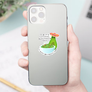 Avocado Girl und Guacamole Aufkleber