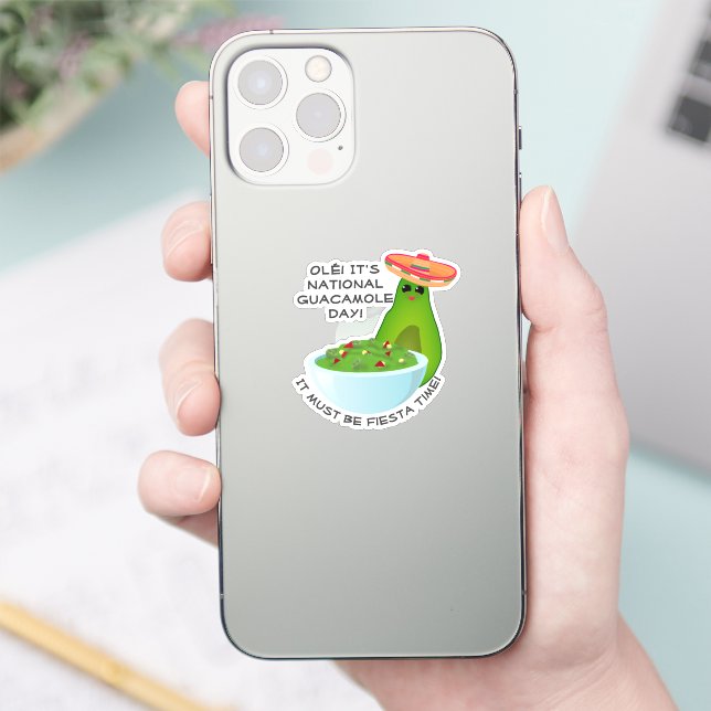 Avocado Girl und Guacamole Aufkleber (Telefon)