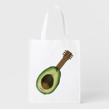 Avocado-Gitarren-wiederverwendbare Tasche