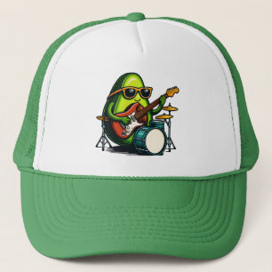 Avocado Gitarrist Art Cool Fruit Band Truckerkappe