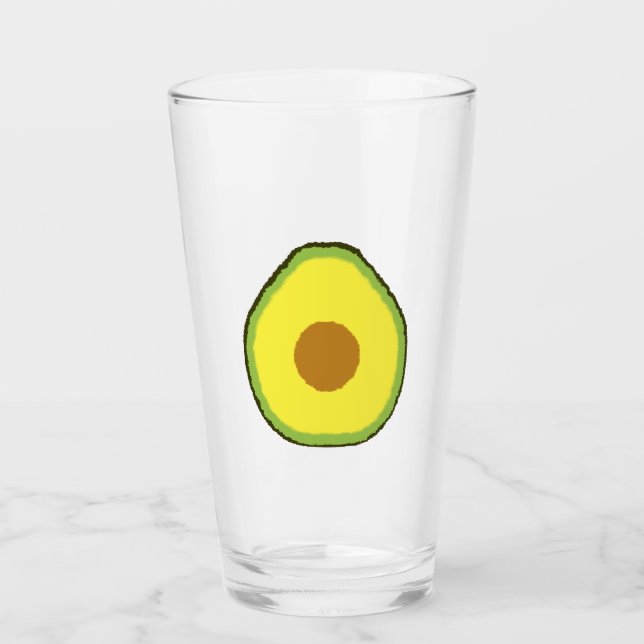 Avocado Glas (Vorderseite)