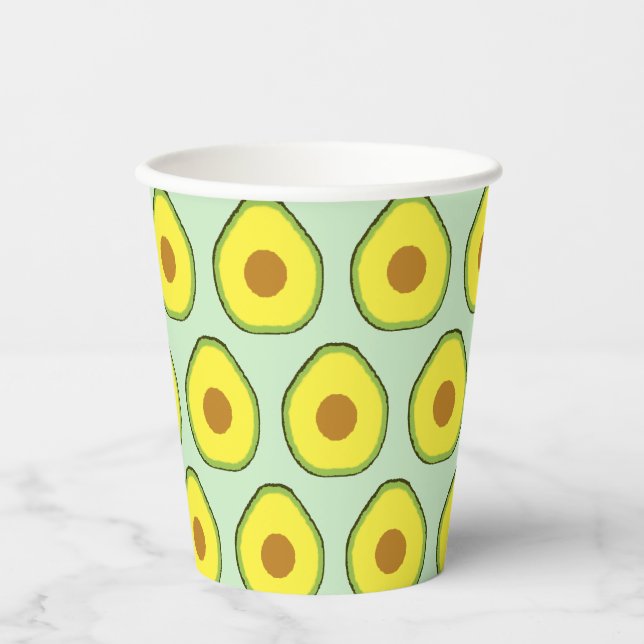 Avocado Glass Pappbecher (Vorderseite)