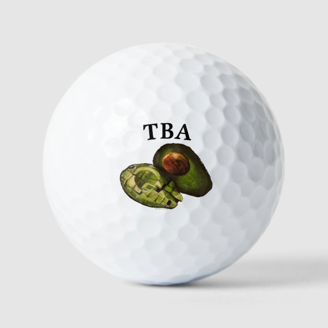 Avocado Golf Balls Golfball (Vorderseite)