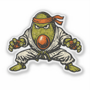 Avocado Grappler — Vintage Retro Street Fighter  Aufkleber