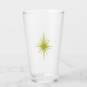 Avocado Green Atomic Sternexplosion Retro Midjahrh Glas