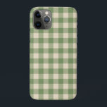 Avocado Green Cottagecore Gingham Karo Kariert Case-Mate iPhone Hülle<br><div class="desc">Moderner Picknick-Trend im Frühling mit Gingham kariertes Tartan-Muster in Avocado-Grün und Creme-Farben.</div>