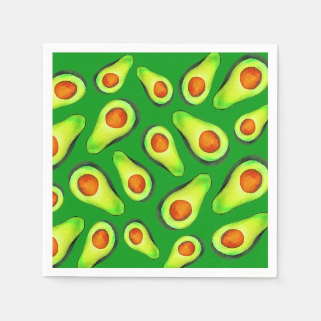 Avocado Green Health Frucht Feinschmecker Serviette (Vorderseite)