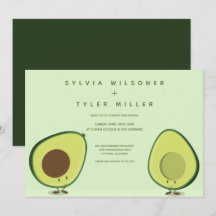 Avocado Green Illustration Wedding