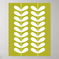 Avocado Green Pflanze Retro Mid Centrum Kunst