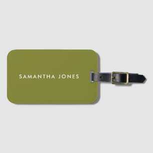 Avocado Green Retro Minimalistisch modern Gepäckanhänger