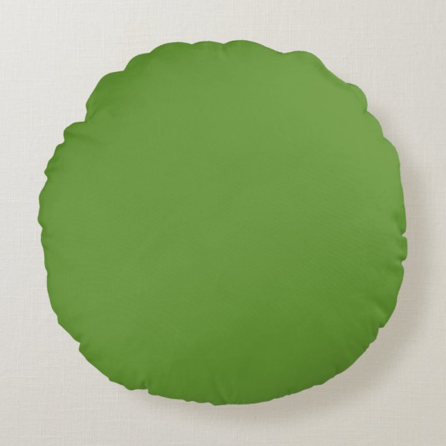 Avocado Green Rundes Kissen (Vorderseite)