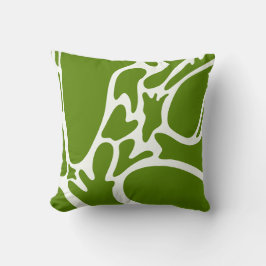Avocado Green und Keramik White Kissen