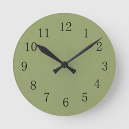 Avocado Green Wall Clock Runde Wanduhr