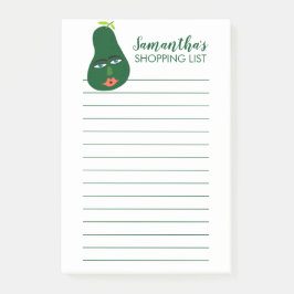 Avocado Grocery Shop List Meetingplan Post-it Klebezettel