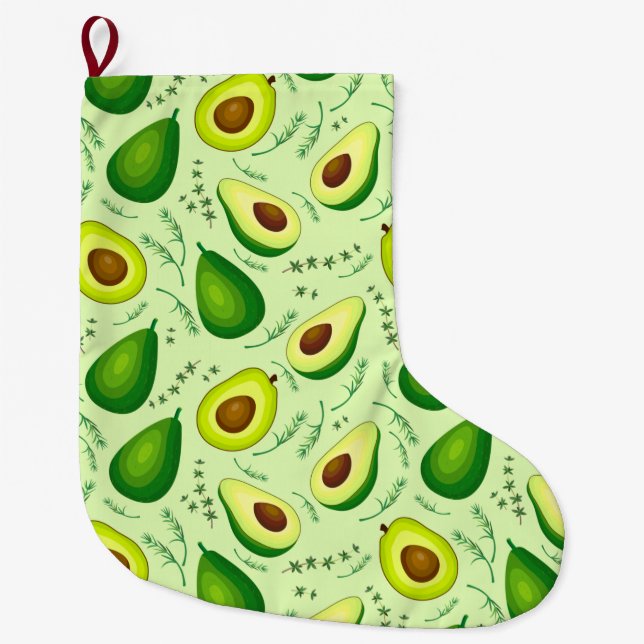 Avocado Großer Weihnachtsstrumpf (Vorderseite)