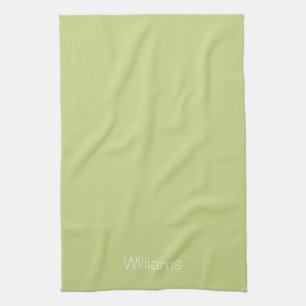 Avocado-Grün für minimalistische Namen anpassen Geschirrtuch