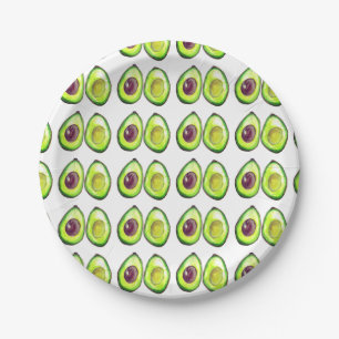 Avocado Grün Vegan Foodie Vegetarier Foodie Pappteller